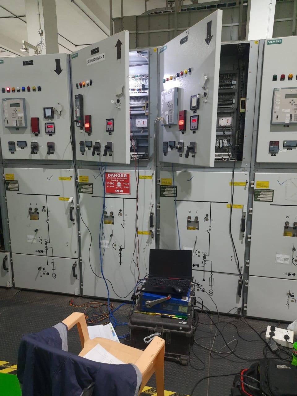 Electrical works at project site